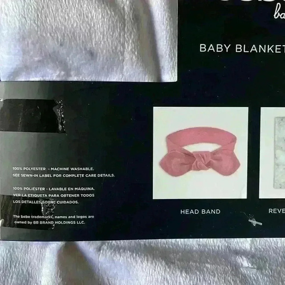 Bebe Baby Reversible Blanket Set | 2 Piece Set - Picture 6 of 7